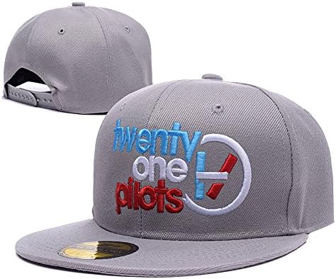ANDREYD Twenty One Pilots Band Logo Adjustable Snapback Caps Embroidery Hats - Grey