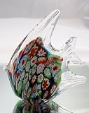 Murano Design Glass Millefiori Fish Sculpture PW-1057