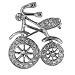 Silver Tone Bike Pin Brooch