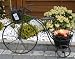 Garten-Dekoration Blumen-Fahrrad mit Pflanzkörben Eisen