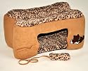 Hundehöhle in Knochenform mit Wildlederoptik Gr. L - 60 x 37 x 37 cm