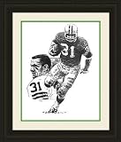 Green Bay Packers Framed Jim Taylor Green Bay Packers By Michael Mellett NFL Football