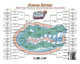 Framed and Matted Gators - 2006 NCAA Championship (Bracket) Officially Licensed Sports Photo - 20 x 16 - Also Available UnFramed and Matted - Click For Details