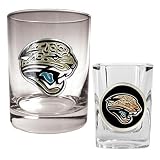 NFL Jacksonville Jaguars Rocks Glass & Shot Glass Set - Primary Logo
