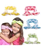 Hip Mall&reg; Cute Baby Rabbit Ear Headband Hair Bands Newborn Headbands, Pack of 4