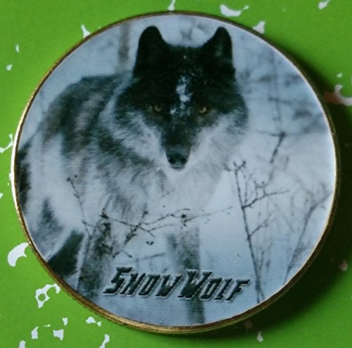 Snow Wolf Colorized Challenge Art Coin