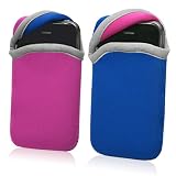 BoxWave Apple iPhone SoftSuit (Super Blue / Flamingo Pink (Reversible))