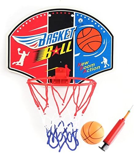 MINI BASKETBALL NET GAME HOOP RING WITH BALL BASKET FUN OFFICE INDOOR TOY GIFT