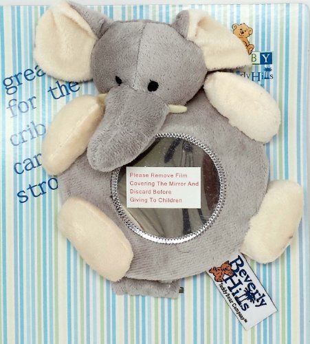 Elephant Theme, Baby Mirror, for Crib, with Strap, By Beverly Hills photo