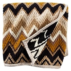 Missoni for Target Famiglia Brown & Black Zig Zag Throw Blanket