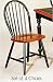 Kitchen & Housewares : Set of 4 Dark Oak & Green Finish Windsor Dining Side Chairs/Chair