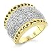 14K YG 1.00ct Diamond Cigar Band Ring,