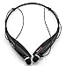 Celio HV-800 Wireless Music Stereo Bluetooth Headset Universal Vibration Neckband Style Headset Earphone Headphone For cellphones such as iPhone, Nokia, HTC, Moto, PC, iPad, PSP (Connect two device at the same time) (Black)