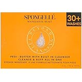 Spongelle Pedi Buffer 30+ Uses Bath Mitts and Cloths, Mandarin Mint