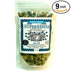 SuperSeeds Pumpkin Seeds, Sea Salt, 6-Ounce Packages (Pack of 9)