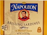 Napoleon Sardines in Mustard Sauce, 3.75-Ounce Tin (Pack of 12)