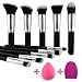10+ Pieces Premium Synthetic Silky Makeup Brush Set Professional Makeup Brushes Powder Brush Makeup kit oval Brush Set & Makeup Blender Sponges Pink Makeup tools