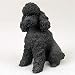 New! Stone Resin Realistic Sportcut Black Poodle Dog Figurine