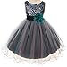 Flower Girls Dress Big Girls’ Multi Sequin Beaded Dress Teal Blue