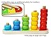 Toys of Wood Oxford Wooden Stacking Rings Sorting Toy Baby and Counting Game with 15 Rings- Counting Ring Stacker Toy for 1 Year Old Suitable for Montessori Learning