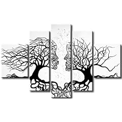 HANDBEMALT XXL FORMAT !!! NEUHEIT !!! Bild auf LEINWAND + 5 teilig + Silhouetten Menschen Abstrakt Kuss + Wandbilder 5534 XXL +++ RIESEN BILDER AUSWAHL IN UNSEREM HAENDLERSHOP +++