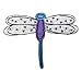 ID 1668A Dragonfly Symbol Patch Garden Craft Bug Embroidered Iron On Applique