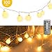 Minetom Globe String Lights, 33 Feet 100 Led Fairy Lights Plug in, 8 Modes with Remote Mini Globe Lights for Indoor Outdoor Bedroom Party Wedding Garden Christmas Tree Decor, Warm White