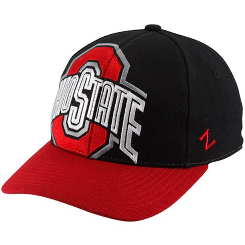 Zephyr Ohio State Buckeyes Black-Scarlet Masquerade Fitted Hat (7 1/8)