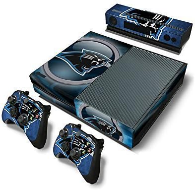 Microsoft Xbox One Skin Decal Sticker Set - NFL Carolina Panthers (1 Console Sticker + 2 Controller Stickers + 1 Kinect Sensor Sticker)