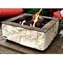 Firescapes Austin Lime Square Natural Gas Fire Pit