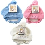 Heavy Knit Cap & Mittens Set, Pink