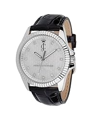 Juicy Couture Stella Round Leather Strap Watch