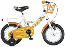 Kinder BMX-bike "FUNNY" WEISS-ORANGE 12"