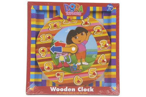 Childrens Toyshop  Toys : Dora the Explorer Wooden Clock Puzzle