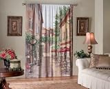 European Cafe Window Art Curtains