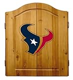 Imperial Houston Texans Licensed Solid Pine Cabinet and Bristle Dartboard Set