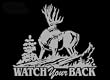 Watch Your Back Upstream Images Silver Vinyl Wildlife Car Truck Window Decal Sticker Watch Your Back Upstream Images Silver Vinyl Wildlife Car Truck Window Decal Sticker