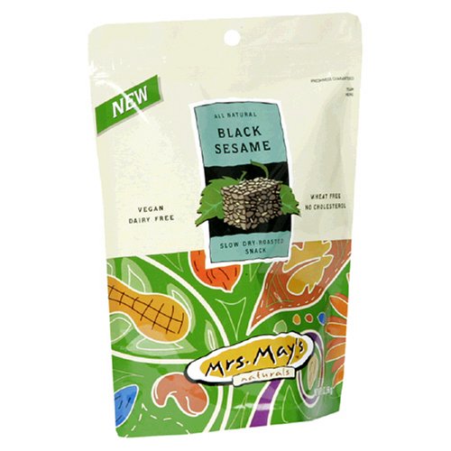 Mrs. May's Dry-Roasted Snack, Black Sesame, 2-Ounce Pouches (Pack of 24)