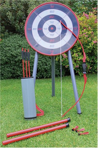 Childrens Toyshop  Toys : Archery Set with Blow Pipes and 49cm Target