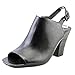 Franco Sarto 'Monogram' Leather Peep Toe Sandal
