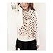 Sweet Love Heart Dots Printing Chiffon Shawl Scarf Wrap,Pink