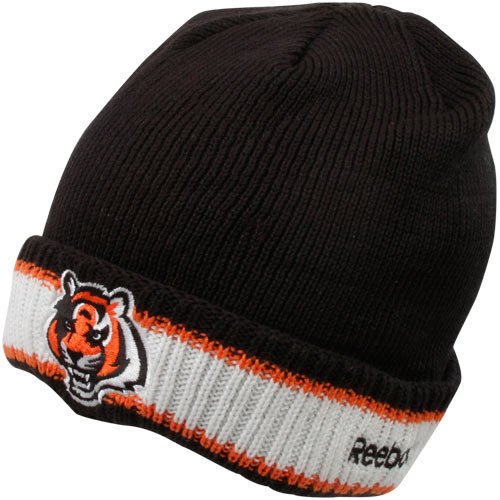 Reebok Cincinnati Bengals Sideline Coaches Cuffed Knit Hat One Size Fits All