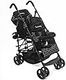 Kinderwagon BLACK Hop Double Child Stroller w/ Canopy