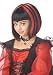 Vampire Girl Wig Holiday Party Costume Accessory (Black/Red;One Size)