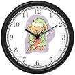 Teddy Bear (Green Christmas Outfit) Bear Animal Wall Clock by WatchBuddy Timepieces (White Frame)