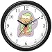 Teddy Bear (Green Christmas Outfit) Bear Animal Wall Clock by WatchBuddy Timepieces (Black Frame)