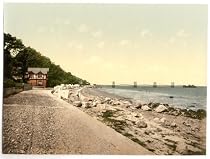 Photographic Print of Victorian Photochrom Seaview near Ryde, II , Isle of Wight, England