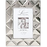 Lawrence Frames Pillow Metal Picture Frame, 4 by 6-Inch, Silver
