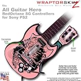 Big Kiss Black on Pink Skin by WraptorSkinz TM fits All Sony PS2 Guitar Hero SG Guitar Controllers (GUITAR NOT INCLUDED)