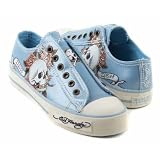 Ed Hardy Skull Rose Baby Blue sneakers